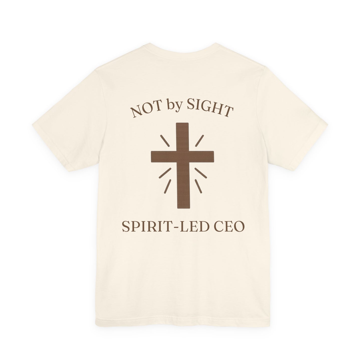 Promoting by Faith Tee | Spirit-Led CEO Shirt | Faith Based Apparel | Christian Entrepreneur | Not by Sight | Kingdom Business Wear