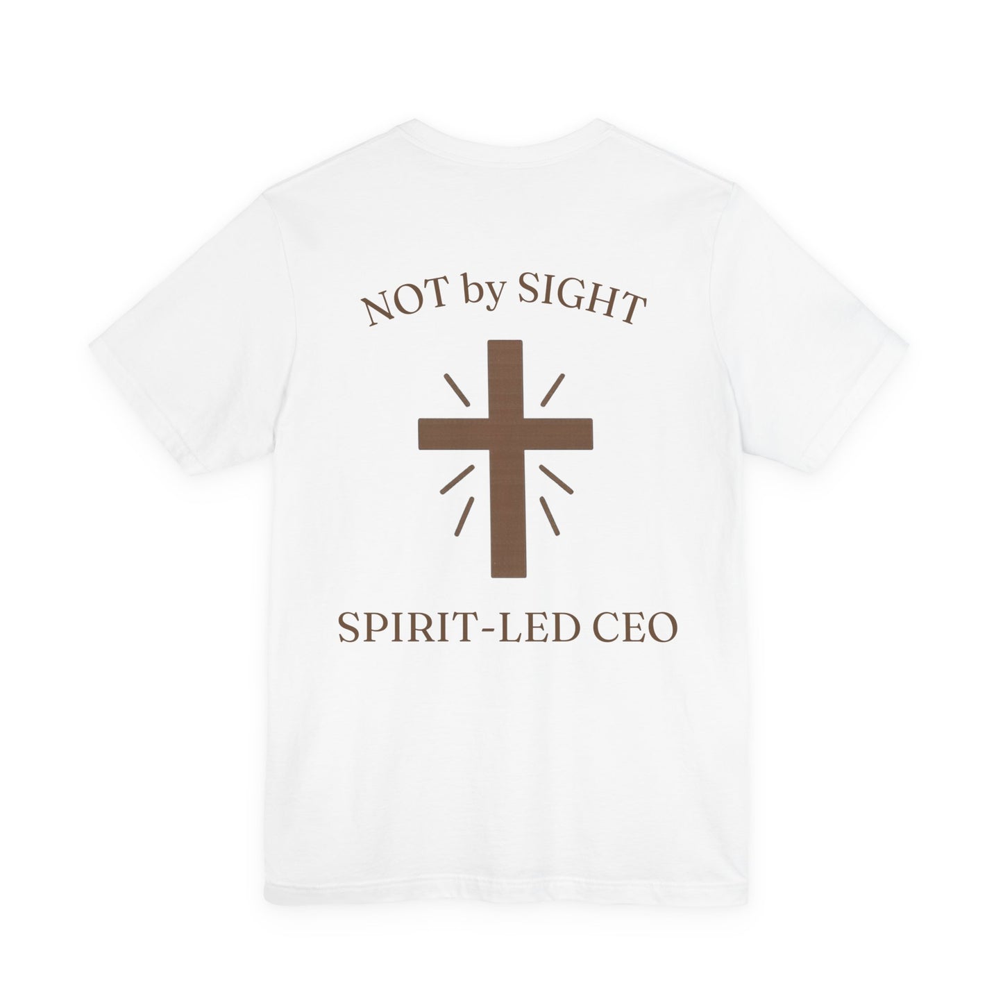 Promoting by Faith Tee | Spirit-Led CEO Shirt | Faith Based Apparel | Christian Entrepreneur | Not by Sight | Kingdom Business Wear