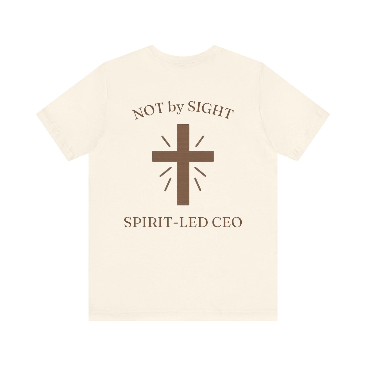 Promoting by Faith Tee | Spirit-Led CEO Shirt | Faith Based Apparel | Christian Entrepreneur | Not by Sight | Kingdom Business Wear