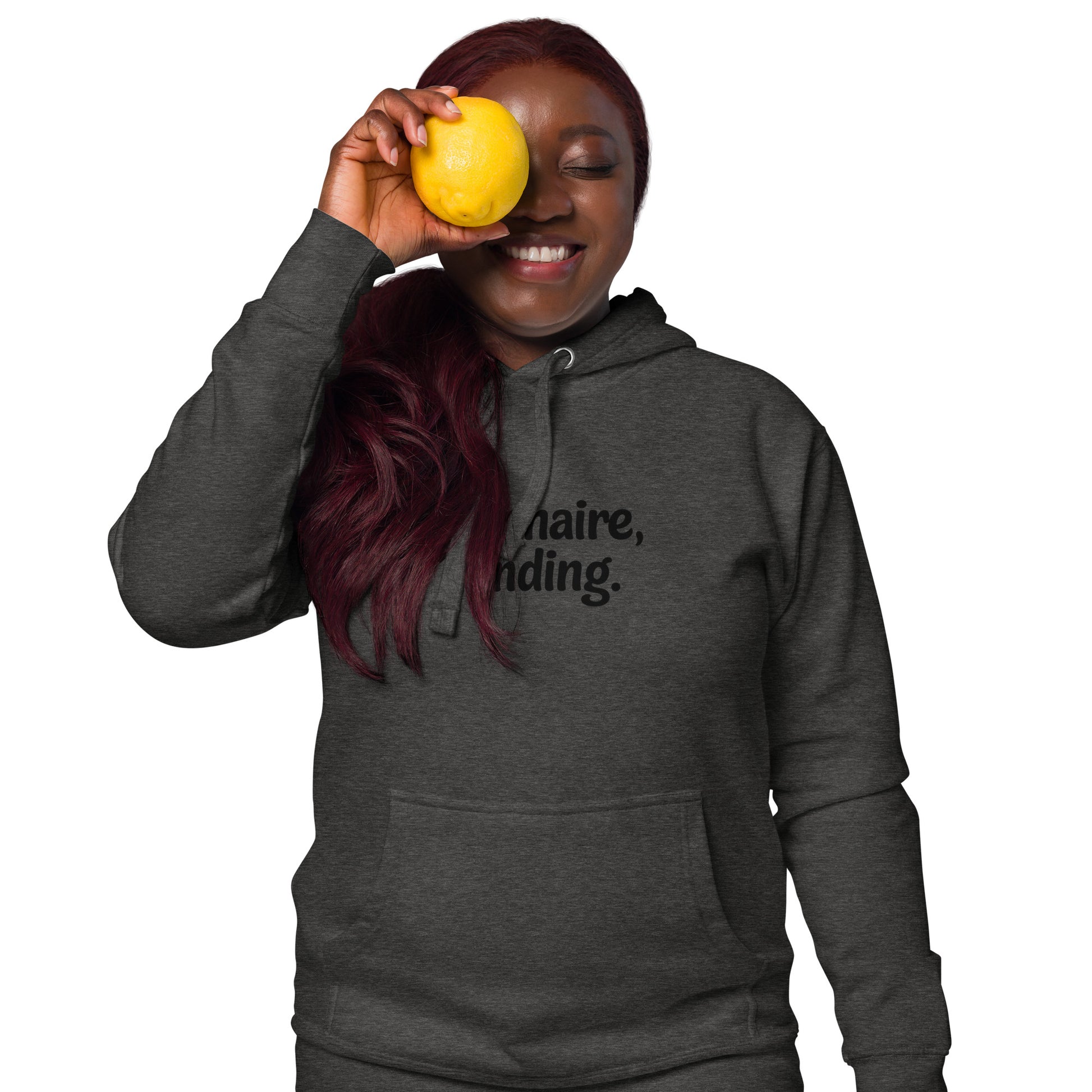 Founder gift hoodie in soft cotton blend, minimalist “Billionaire, Pending.” design for streetwear affirmation seekers.